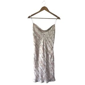 FATE Anthropologie Pink Blush Snakeskin Animal Print Cocktail Dress Mini Small